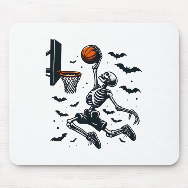 Sketll Skeleton Halloween Skelettspieler Mousepad (Vorne)