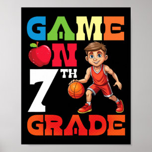 Sketll-Spieler-Schüler spielt Schulspiel in der 7. Poster