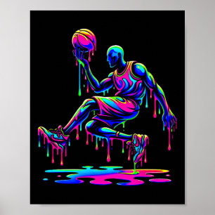 Sketll-Spieler springt Eiscreme tropfende schmelze Poster