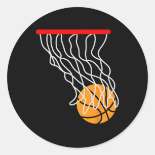 Sketll Spieler - Swish!  Runder Aufkleber