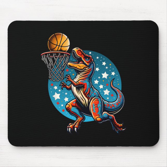 Sketll Spieler T-Rex Dinosaurier  Mousepad (Vorne)
