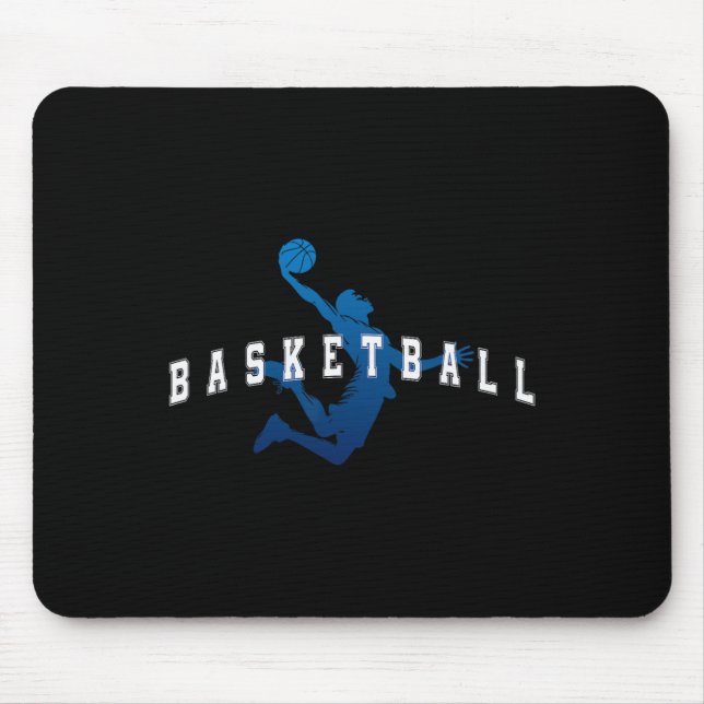 Sketll Spieler Team Blau Varsity Text  Mousepad (Vorne)