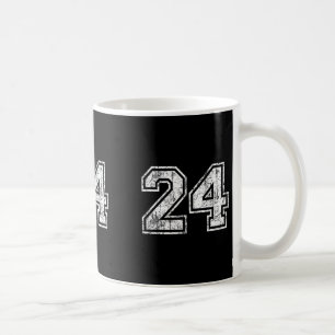 Sketll Spieler Trikot Nummer 24 Vintage abgenutzt Kaffeetasse
