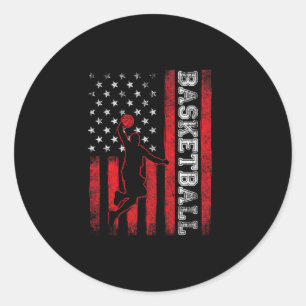 Sketll - USA-Amerikanische-Flagge Sportliebhaber A Runder Aufkleber