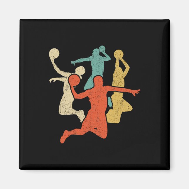 Sketll Vintage Silhouette 60er 70er Retro Geschenk Magnet (Vorne)