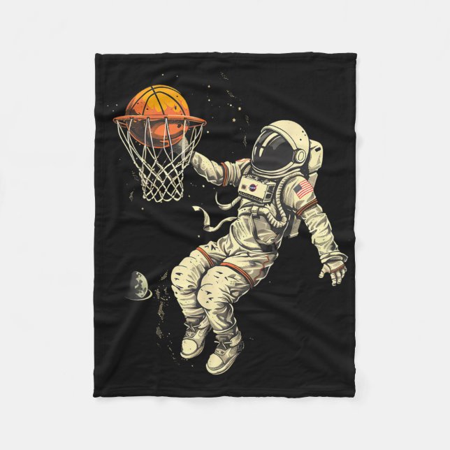 Sketllastronaut Zeichne Sketch Lover Slam Dunk Fleecedecke (Vorderseite)