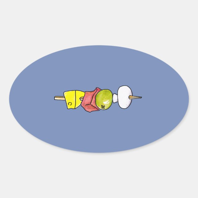 Skewer Ovaler Aufkleber (Vorderseite)