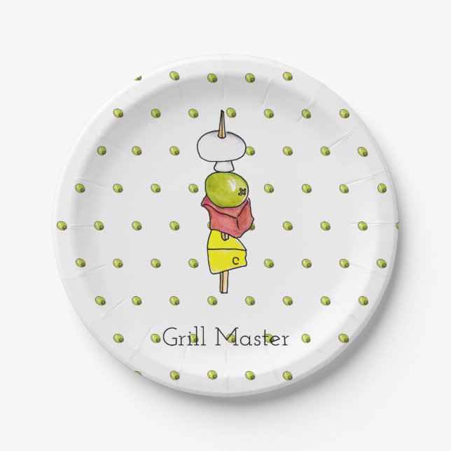 Skewer Pappteller (Vorderseite)