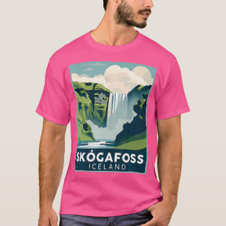 Skgafoss Wasserfall Island Wandern Camping Skgar E T-Shirt
