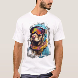 Skhund mit Skibrille  2 T-Shirt