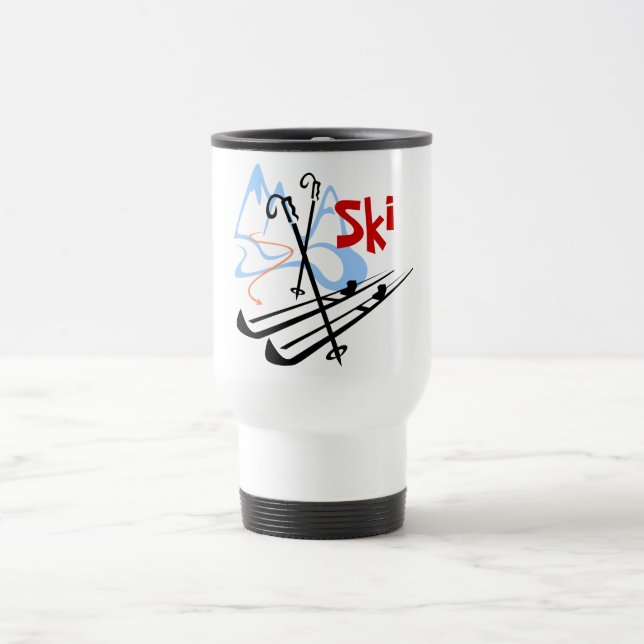 Ski - 2 reisebecher (Mittel)