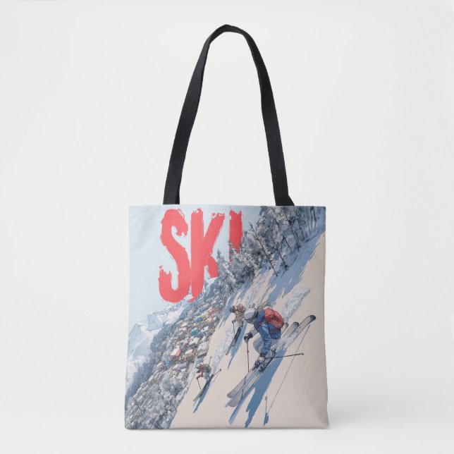 Ski-Abenteuer am Berghang (Vorderseite)