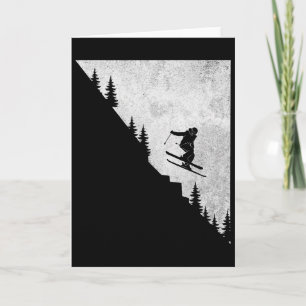 Ski-Abfahrt Skifahrer Freestyle Extreme Winter Spa Karte