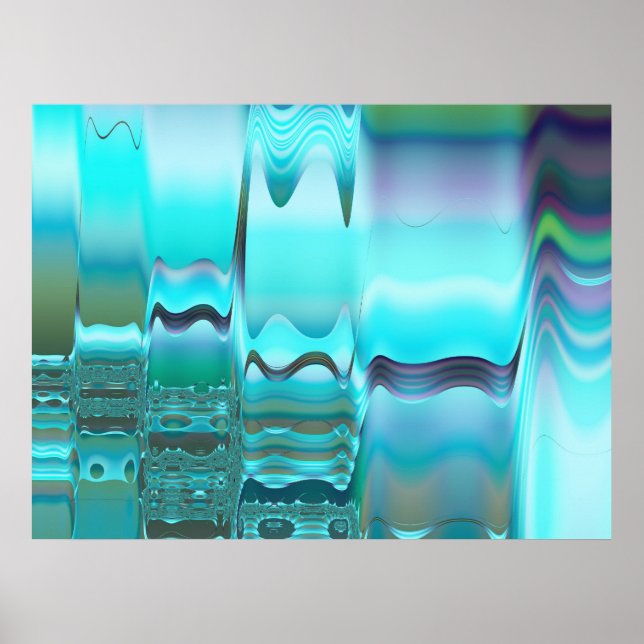 Ski Abstrakte Kunst Poster (Vorne)