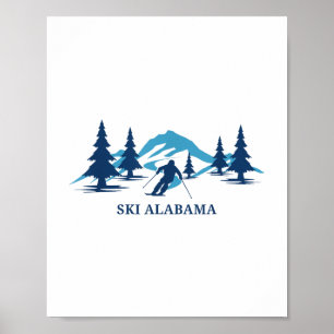 Ski Alabama Skigebiet Skifahren Skifahrer _1 Poster