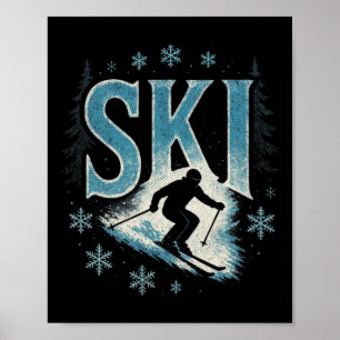 Ski - alpiner Abfahrtslauf Freestyle  Poster