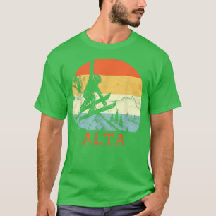Ski Alta, Utah Vintag Retro Snow Sking T-Shirt