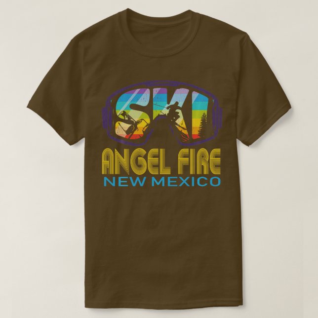 Ski Angel Fire New Mexico Skiurlaub Langlauf T-Shirt (Design vorne)