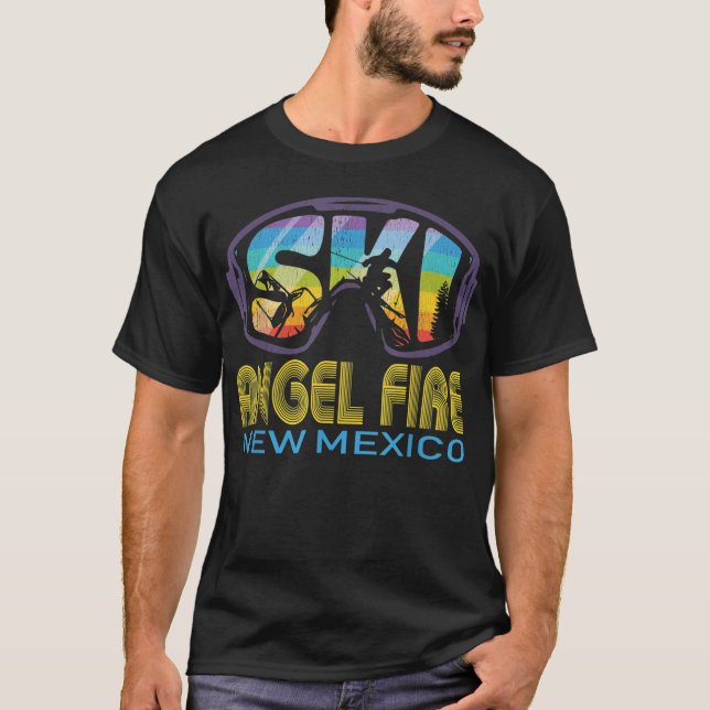 Ski Angel Fire New Mexico Skiurlaub T-Shirt (Vorderseite)