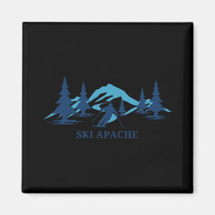 Ski Apache New Mexico Skigebiet Skifahren Skifahre Magnet
