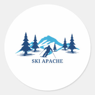 Ski Apache New Mexico Skigebiet Skifahren Skifahre Runder Aufkleber