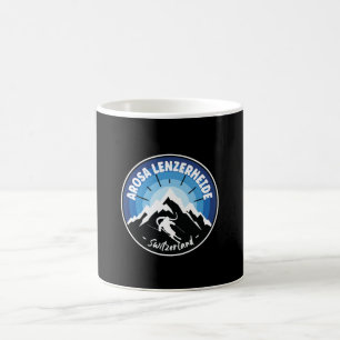 Ski Arosa Lenzerheide Schweiz Blau Kaffeetasse