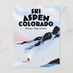 Ski Aspen Colorado Postkarte