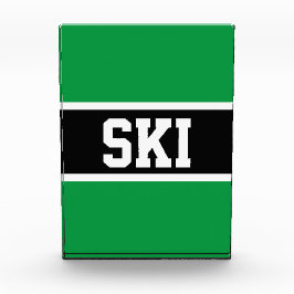 SKI Athletic Bold Schwarz-weiße, helle Streifen Fotoblock