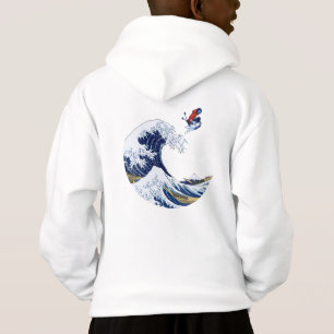 Ski auf der Großen Welle Kanagawa Japanisch Hoodie