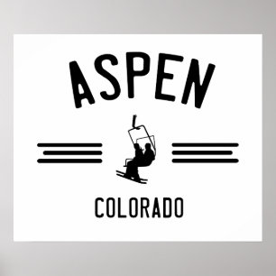 Ski-Aufzug Aspen Colorado Poster