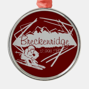 Ski-Aufzugverzierung Breckenridges Colorado Silbernes Ornament