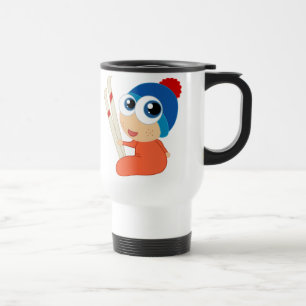Ski-Baby-Cartoon-Reise-Tasse Reisebecher