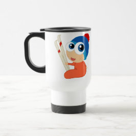Ski-Baby-Cartoon-Reise-Tasse Reisebecher
