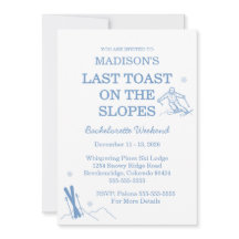 Ski Bachelorette letzten Toast auf den Pisten