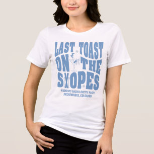Ski Bachelorette letzten Toast auf den Pisten Tri-Blend Shirt