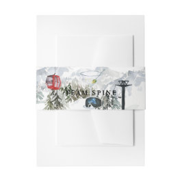 Ski Bachelorette Wasserrutsche Gondel & Kabine Einladungsbanderole