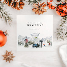 Ski Bachelorette Wasserrutsche Gondel & Kabine Serviette