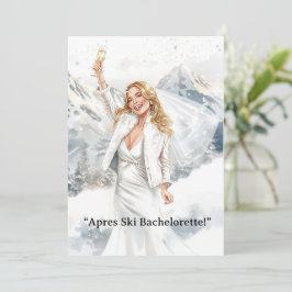 Ski Bachelorette Weekend Bride on the Slopes Einladung