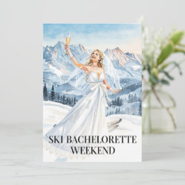 Ski Bachelorette Weekend Bride on the Slopes Einladung