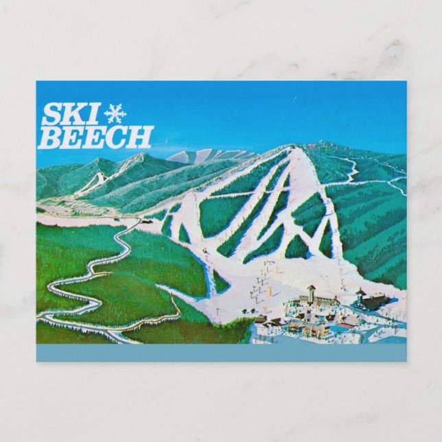 Ski Beech NC Postkarte (Vorderseite)