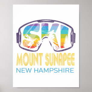 Ski Berg Sunapee New Hampshire Skiurlaub Poster