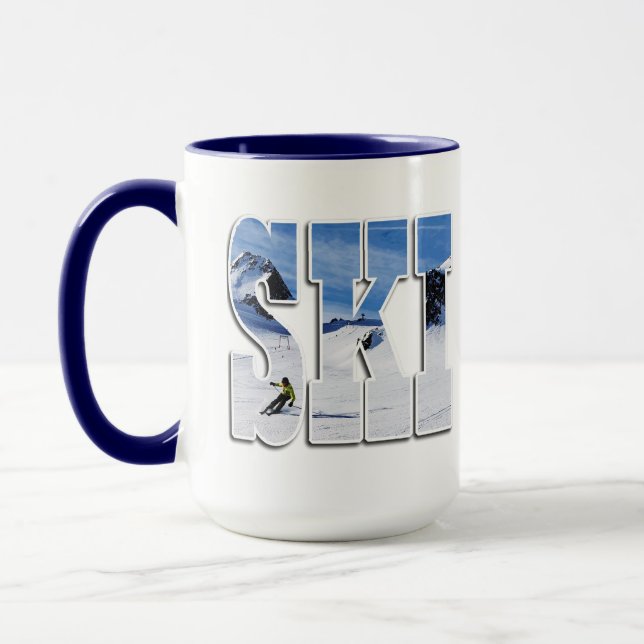 SKI - Berg-Wintersport-Design Tasse (Links)