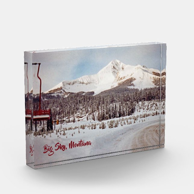 Ski Big Sky Montana Vintag Fotoblock (Links)