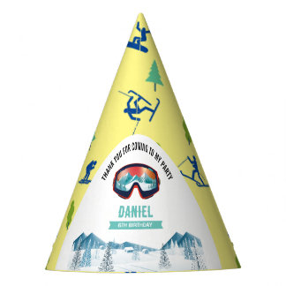 Ski Birthday Party Snowboard Partyhütchen