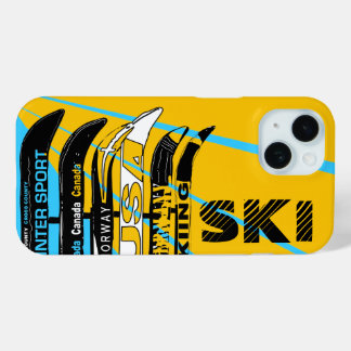 Ski Blade Orange Blue iPhone Case