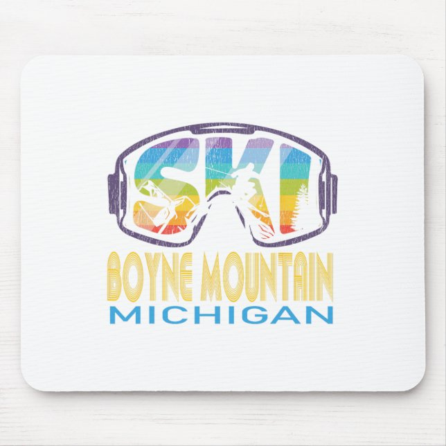 Ski Boyne Berg Michigan Skiurlaub Mousepad (Vorne)