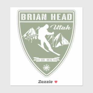 Ski Brian Head Utah Aufkleber