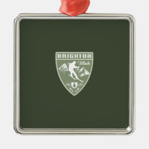 Ski Brighton Utah Ornament Aus Metall