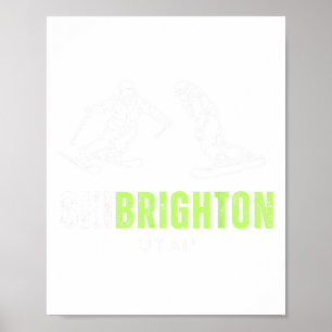 Ski Brighton Utah Ski Snowboarden Resort Vacat Poster
