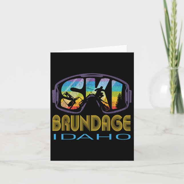Ski Brundage Idaho Skiurlaub Karte (Vorderseite)